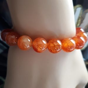 Orange Elastic Cord Bracelet